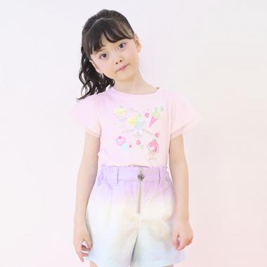 フルーツシャーベットアップリケ　半袖Tシャツ