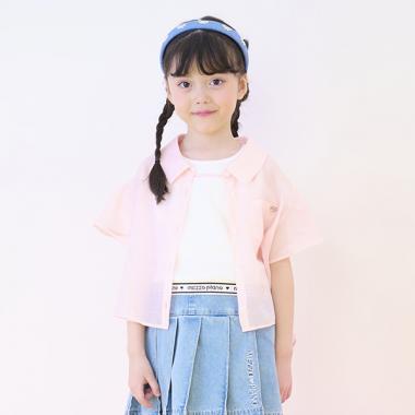 シアーシャツ＆ロゴリブタンクトップセット