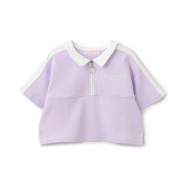 接触冷感　ハーフZIP　ルーズトップス