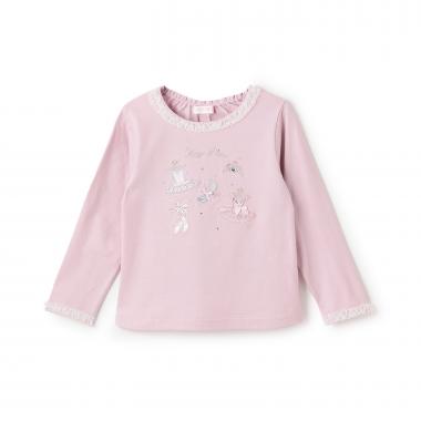 バレエ刺しゅう　長袖Tシャツ