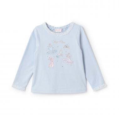 バレエ刺しゅう　長袖Tシャツ
