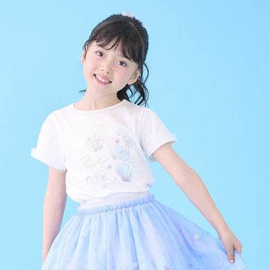 シェルスパンコール　半袖Tシャツ