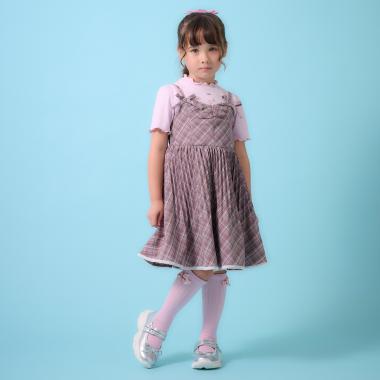 チェックプリーツ　キャミワンピース