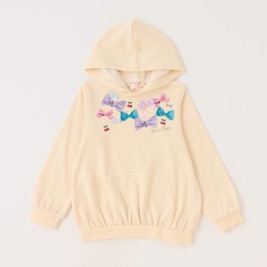 【人気商品再入荷】【直営店で取り扱い無し】リボン転写プリント　パーカ