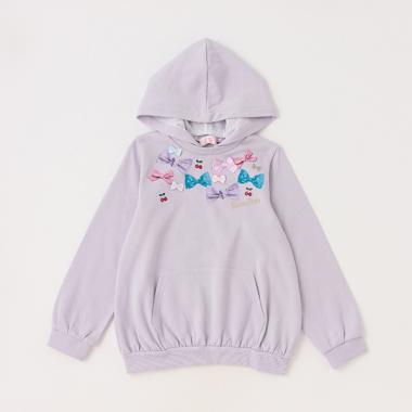 【人気商品再入荷】【直営店で取り扱い無し】リボン転写プリント　パーカ