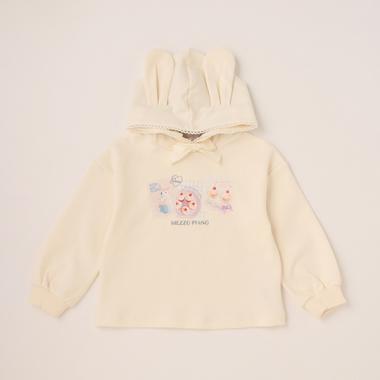 【人気商品再入荷】【直営店で取り扱い無し】転写プリントうさ耳パーカ