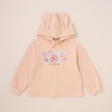 【人気商品再入荷】【直営店で取り扱い無し】転写プリントうさ耳パーカ