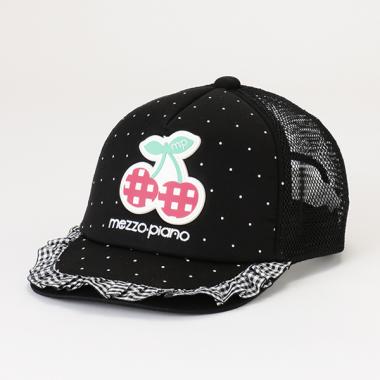 【人気商品再入荷】【直営店で取り扱い無し】ギンガムチェリーフリル　キャップ