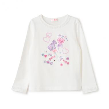 【人気商品再入荷】【直営店で取り扱い無し】ユニコーンキャンディ刺繍長袖Ｔシャツ