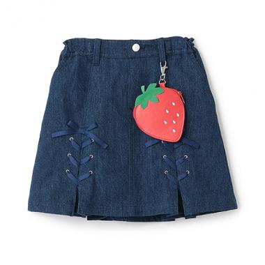【人気商品再入荷】【直営店で取り扱い無し】イチゴポーチつきタイトスカート