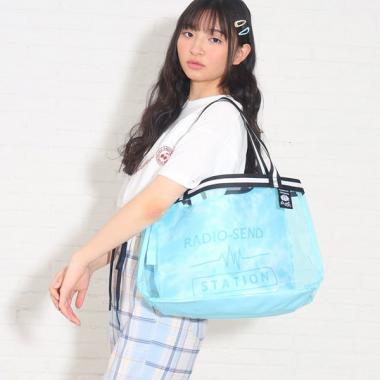 【プールグッズ】エコバッグ付きクリアトート