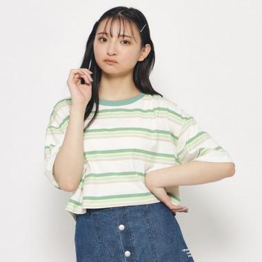 マルチカラーボーダーTシャツ