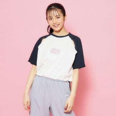 配色ラグランTシャツ