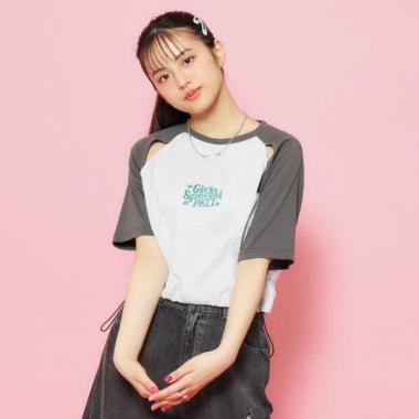 配色ラグランTシャツ