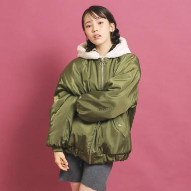 【フーディ付き】モコモコ リバーシブルエコファー