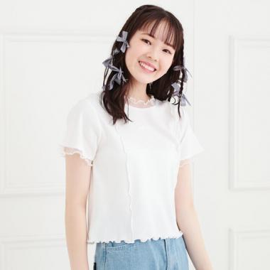 シアーレイヤード風テレコトップス