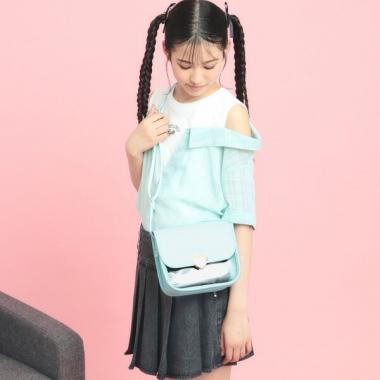 ハートバックルPVCショルダーバッグ