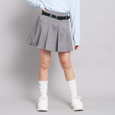 ベルト付プリーツスカート