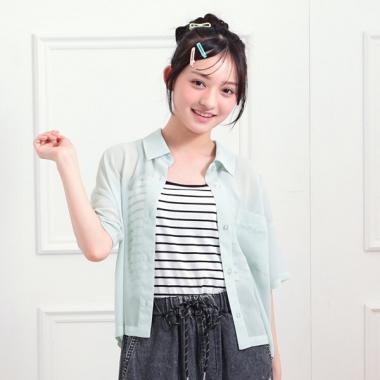 【セットアイテム】半袖シアーシャツ＋冷感キャミセット