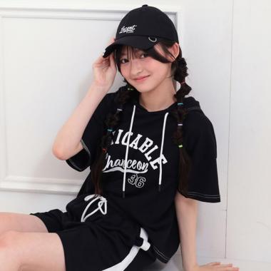 【セットアップアイテム】接触冷感半袖パーカー＋ハーフパンツセット