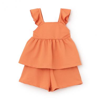 【SWIM】【オーシャン＆グラウンド】フリルショルダーセットアップ水着