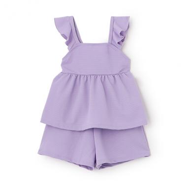 【SWIM】【オーシャン＆グラウンド】フリルショルダーセットアップ水着