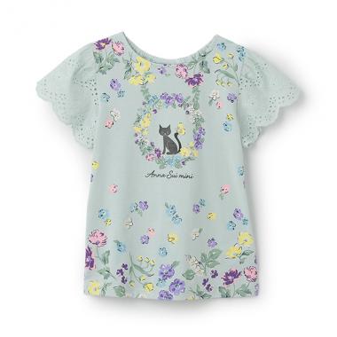 【人気商品再入荷】【直営店で取り扱い無し】ねこパネルプリント半袖Tシャツ