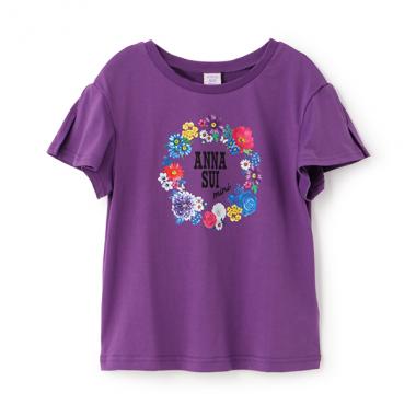 【人気商品再入荷】【直営店で取り扱い無し】花ロゴ肩スリットTシャツ