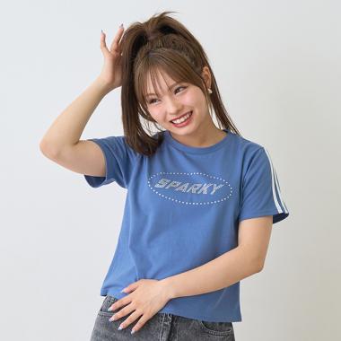 速乾ラインストーンTシャツ