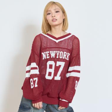 メッシュナンバーニットセット