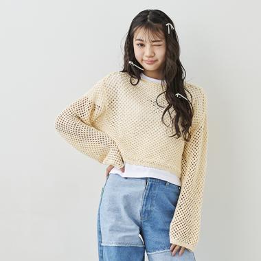 ニットスパンコールTシャツセット