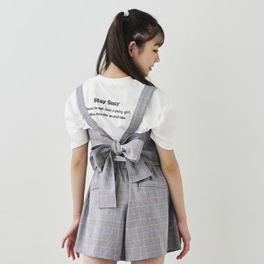 チェックビスチェセット