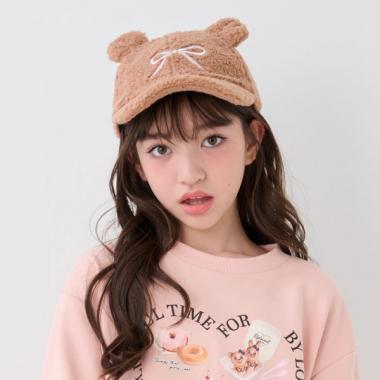クマ耳ボアキャップ