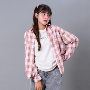 チェックルーズシャツ