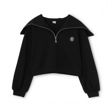 8133217：ハーフジップセーラー長袖Tシャツ