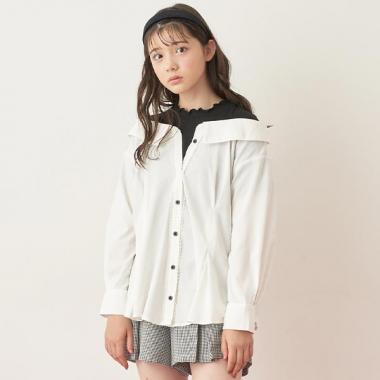 レイヤード長袖シャツ