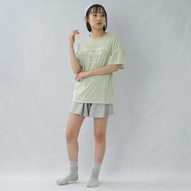 天竺フェミニンTスーツショートパンツ