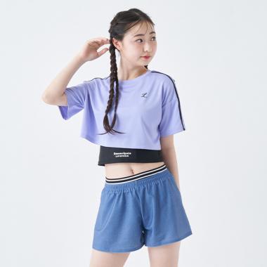 【SWIM】LT袖編上げTシャツ3点セット水着