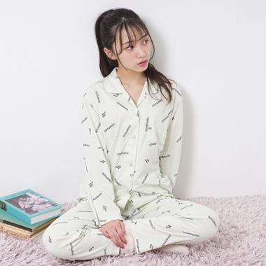 長袖ニットシャツパジャマ
