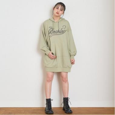 【LTXC】【GOODPRICE】立体刺しゅうパーカワンピース