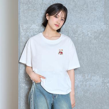 ベアー刺しゅうTシャツ