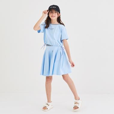 ガールズ クロップドTシャツ&スカートセット