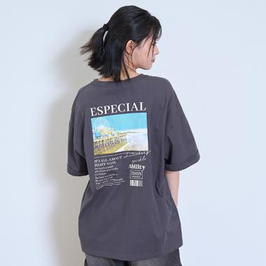 【7days】【綿100％】転写プリントBIGTシャツ