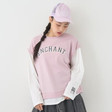 【吸水速乾】ベストレイヤード長袖Tシャツ