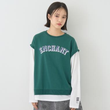 【吸水速乾】ベストレイヤード長袖Tシャツ