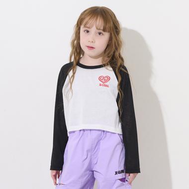 ハートロゴラグランシアー長袖Tシャツ