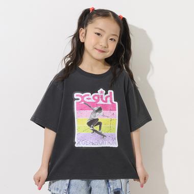 スケボーガール転写プリント半袖Tシャツ