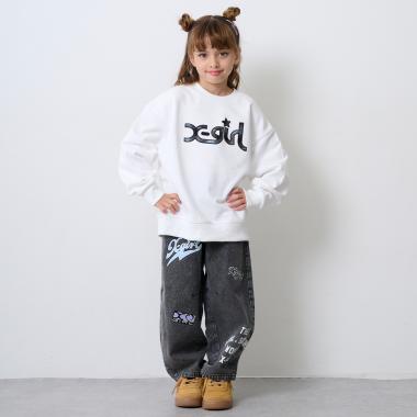 MIXロゴデニムカーブパンツ