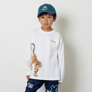 虎柄長袖Tシャツ