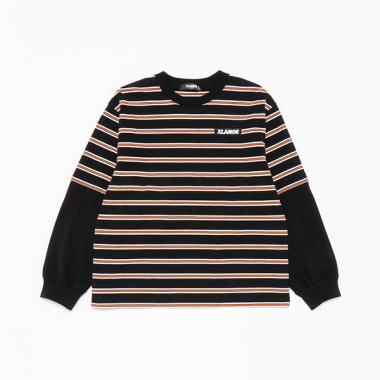 レイヤード風ボーダー長袖Tシャツ